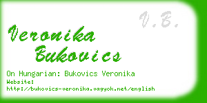 veronika bukovics business card